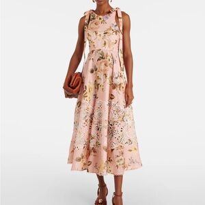 Zimmermann Women Acacia Broderie Midi Dress Size 3